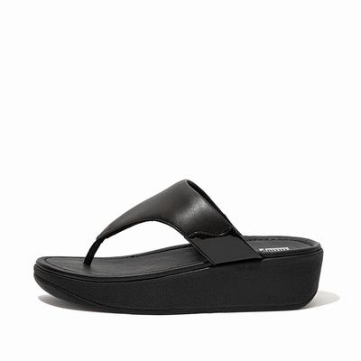 Fitflop Women's MYLA Toe-Thongs Sandals - Black, AY9402685
